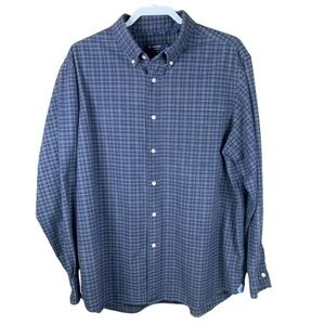 NEW Cremieux Classics Navy & Green Plaid Button Down Shirt XL Mens Long Sleeve